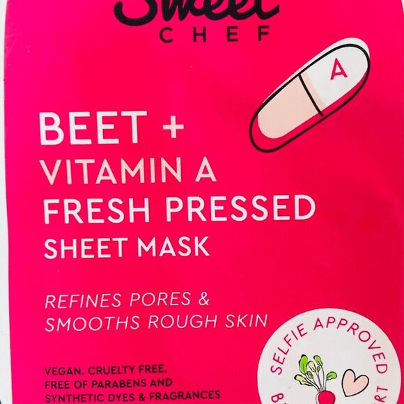 Sweet Chef Kale Ginger Beet Vitamin Fresh Pressed Sheet Mask 3 ct. New Sealed - Picture 11 of 13